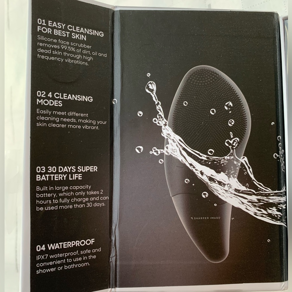 Sharper Image Facial Cleansing Brush - Black - Brand New - Model # SI-MNESCR-750 - Picture 3 of 4